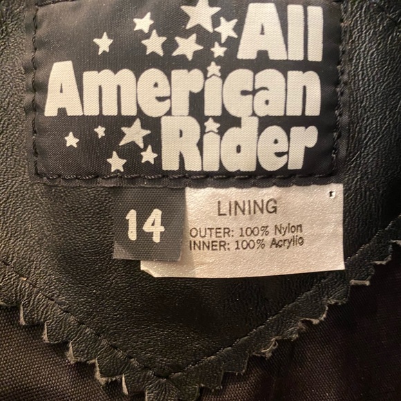 Black and Red Woman Leather Jacket - Picture 2 of 10